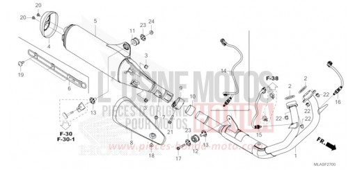 SILENCIEUX D'ECHAPPEMENT CMX1100AS de 2025